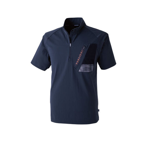 寅壱 5952 - 624 半袖ジップアップシャツ