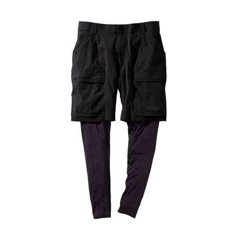 6184 村上被服 フェイクレイヤードハーフパンツ