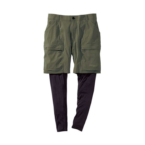 6184 村上被服 フェイクレイヤードハーフパンツ