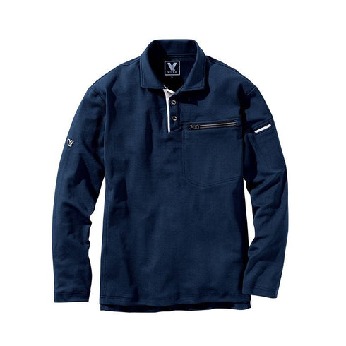 801 村上被服 長袖ポロシャツ