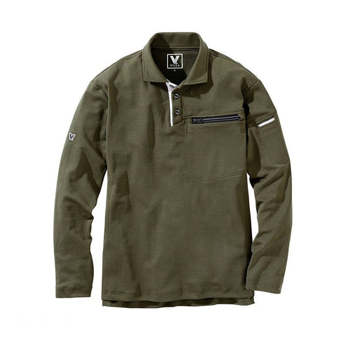 801 村上被服 長袖ポロシャツ