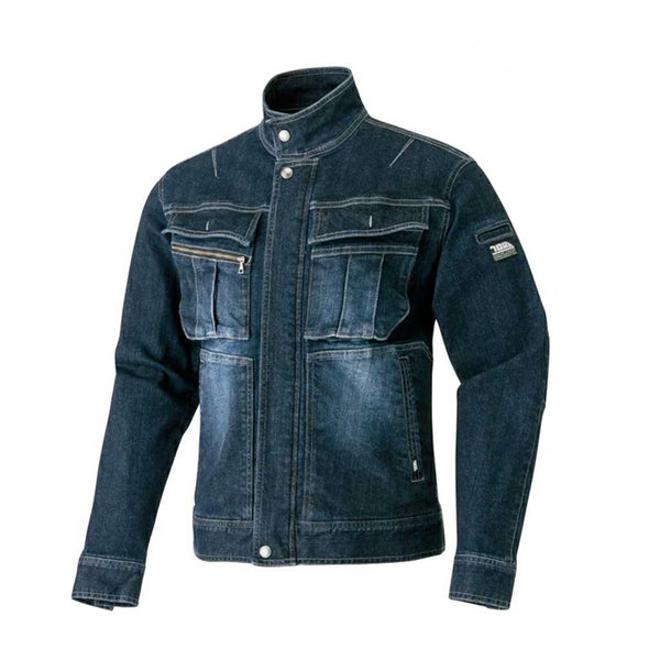 寅壱 8930 - 554 デニム蛇腹ライダースジャケット