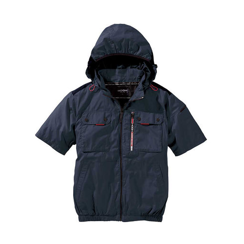 V1127 ミドルファン半袖フードジャケット