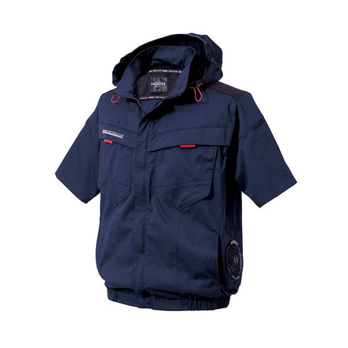 V2517 村上被服 サイドファン 半袖フードジャケット