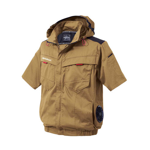 V2517 村上被服 サイドファン 半袖フードジャケット