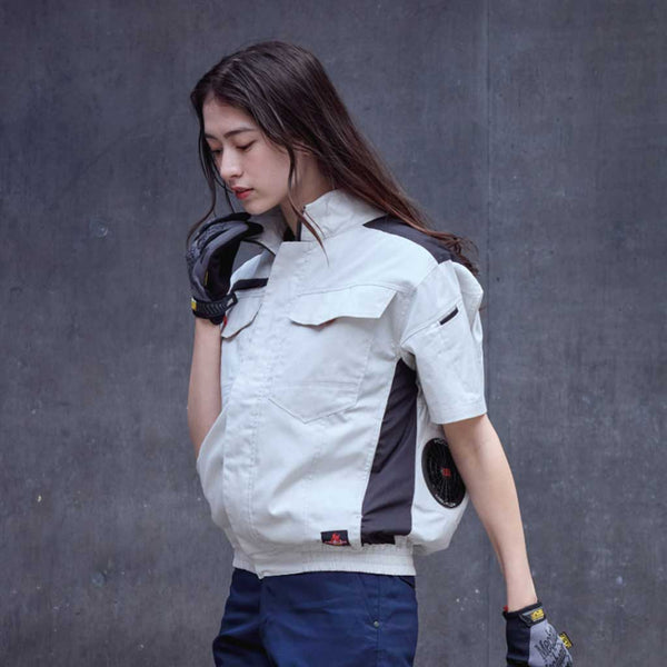 V4277 村上被服 難燃半袖ブルゾン